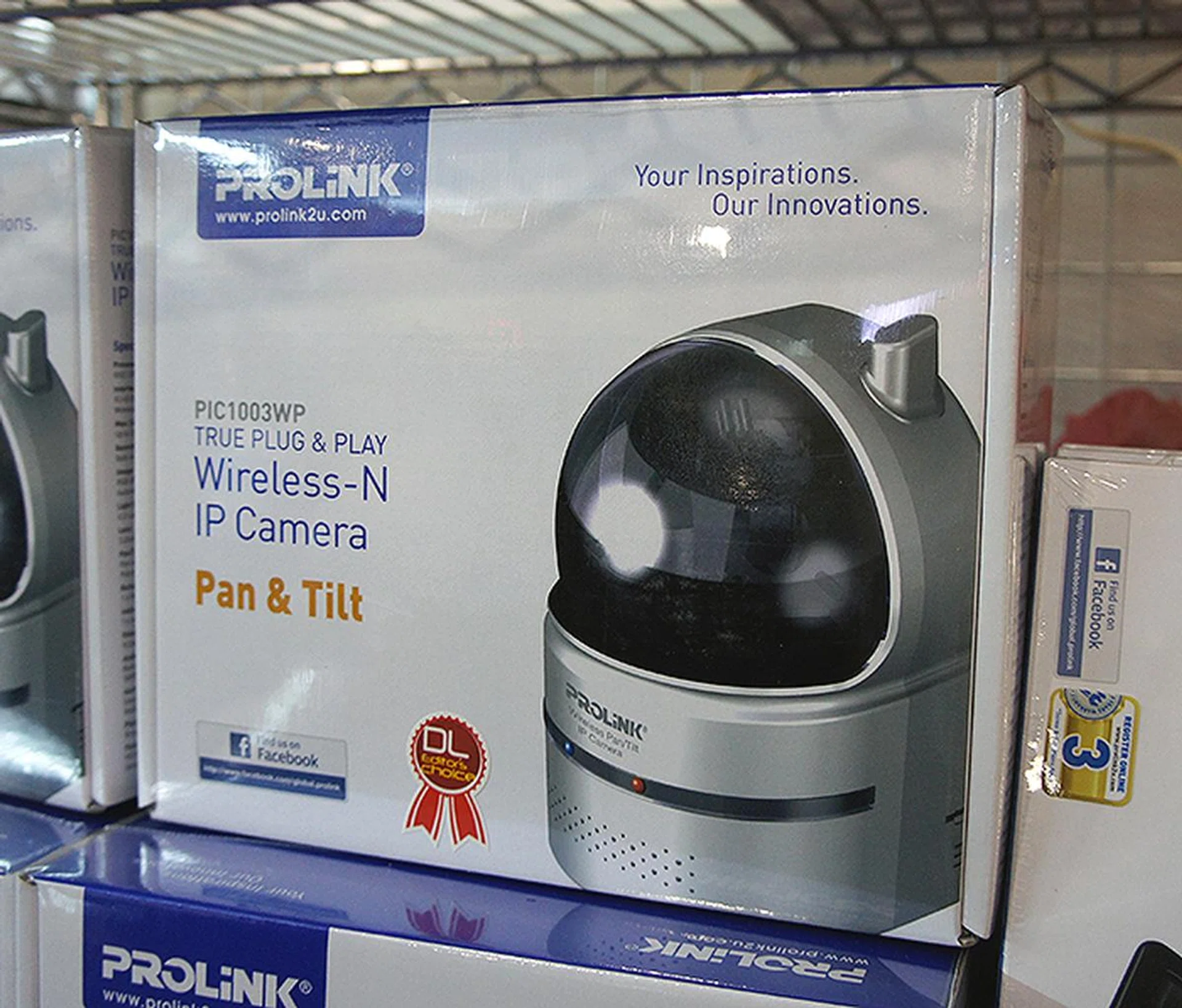 The Prolink PIC1003WP IP camera features pan and tilt and motion detection. It is available at the show for $169 (U.P.: $229).