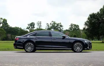 The "L" stands for long-wheelbase and, yes, the Audi A8 L is indeed very long.