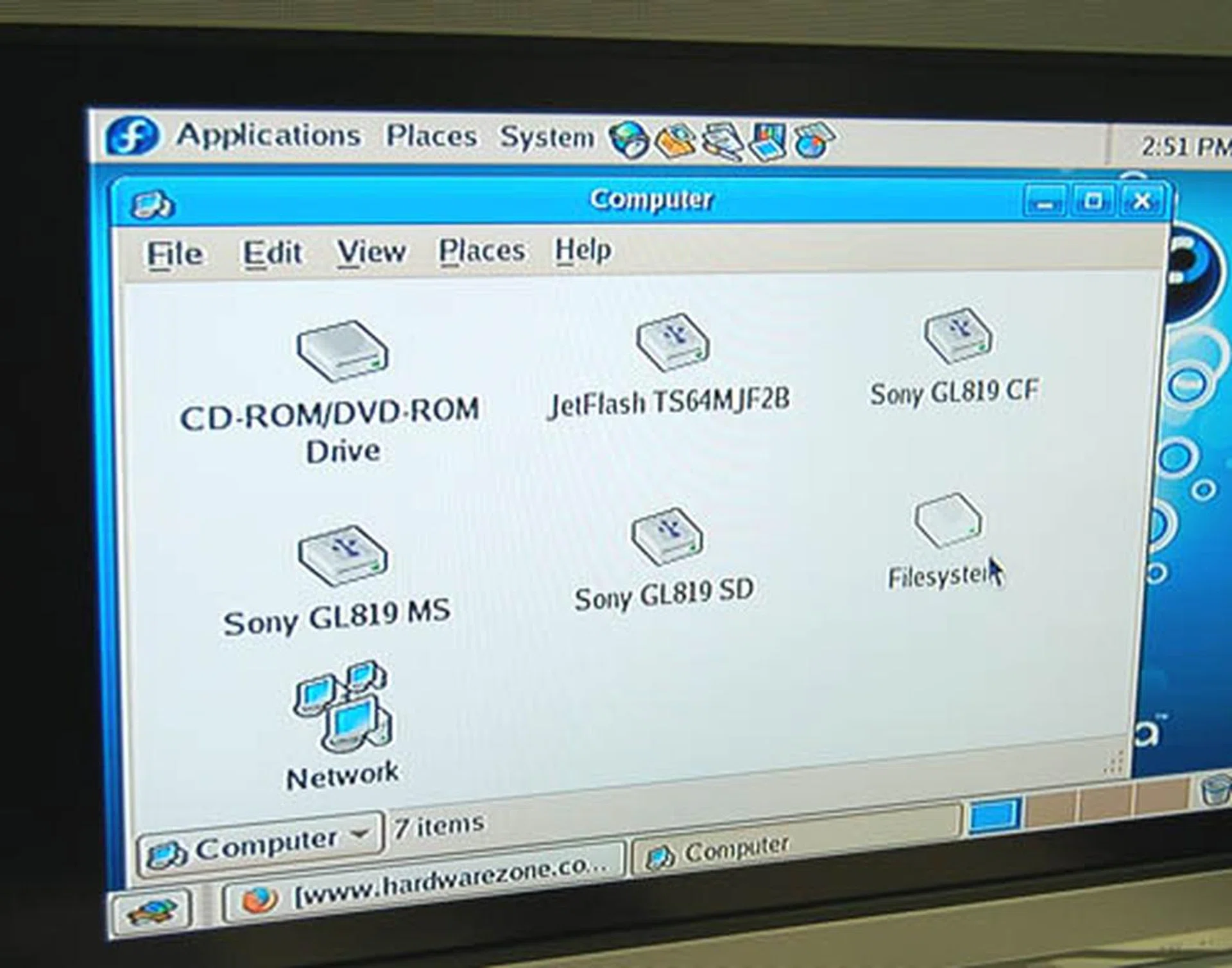 You can see the various Sony drives on the PS3, like the ones for the Compact Flash and SD. 