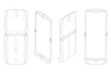 A patent filing for a smartphone with foldable display. <br>Image source: Motorola Mobility LLC