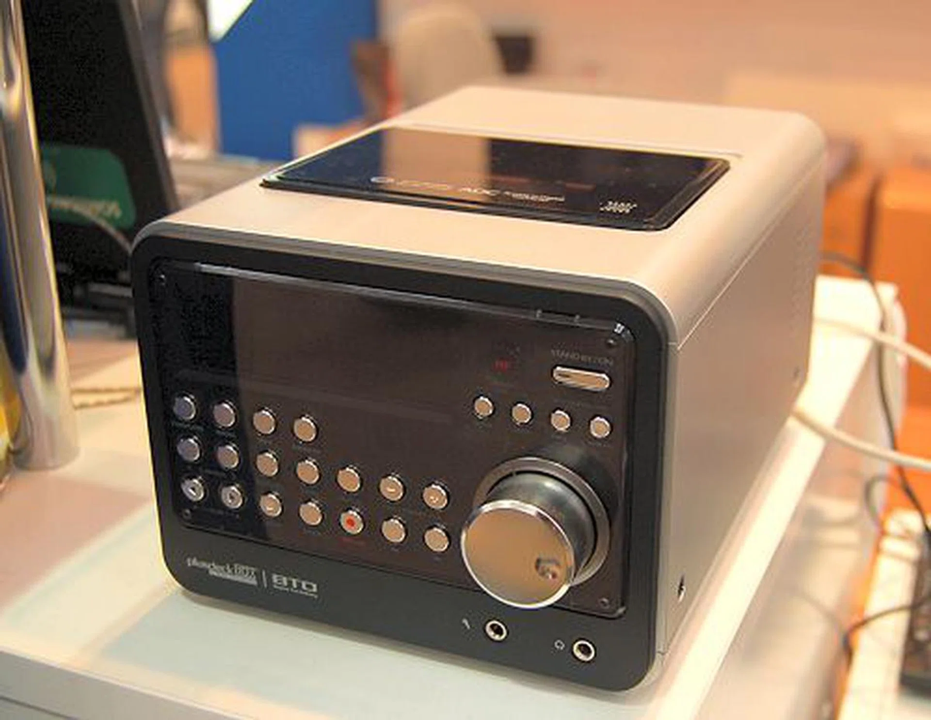  Beyond The Ordinary (BTO) had an interesting audio companion unit called the Plusdeck EX. In this tiny SFF-like unit, it integrates a stand-alone 7.1-channel USB audio sound system, S/PDIF (Coaxial and Optical) input and output, several audio inputs (including LP), has stand-alone functions like radio and even cassette tape. Interfacing with the PC via USB 2.0, it this is a very useful unit to quickly convert analog audio tracks to digital formats.  