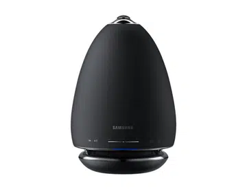 Samsung R6 Wireless 360° smart speaker. <br> Image source: Samsung