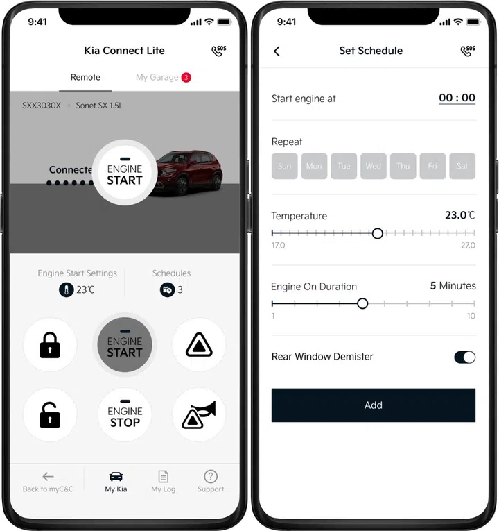 The Sonet is the first Kia to support the Kia Connect Lite app. (Image source: Kia)