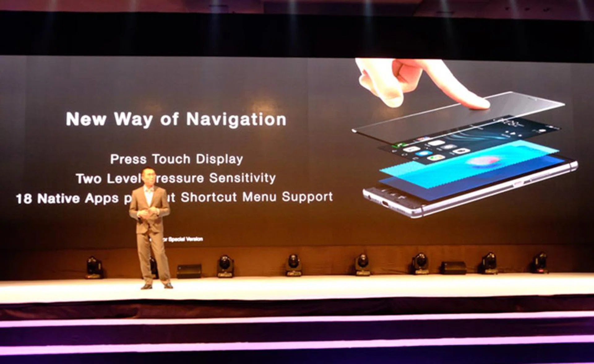 Press Touch is another option for navigating the P9 Plus.