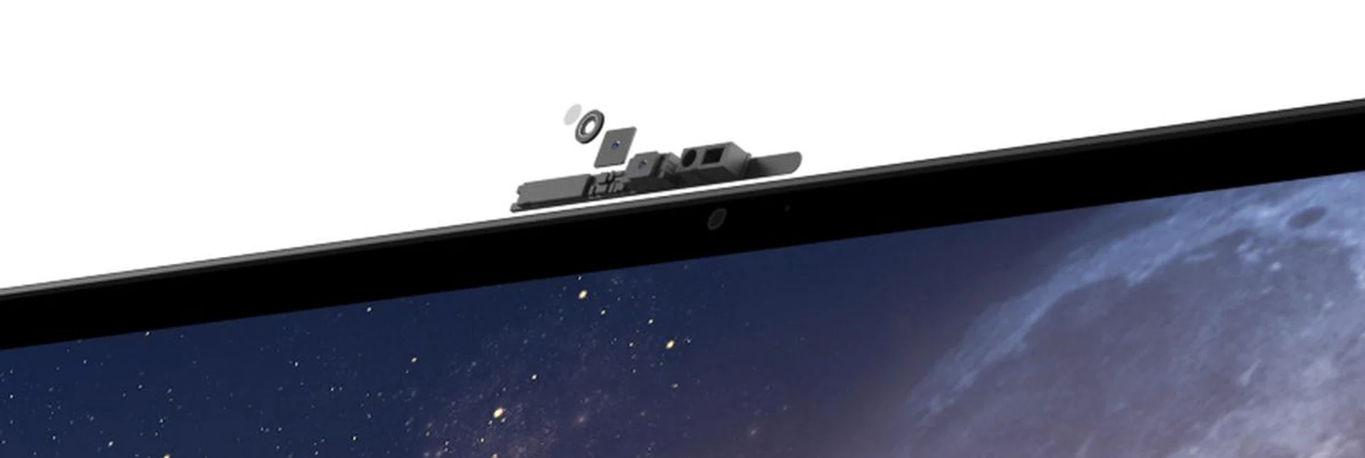 Dell engineered a tiny web camera so that it could fit above the display.