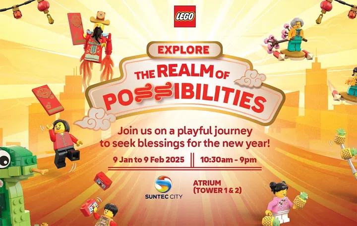 The first-ever LEGO God of Fortune mascot will also make an appearance. (Image source: The LEGO Group)