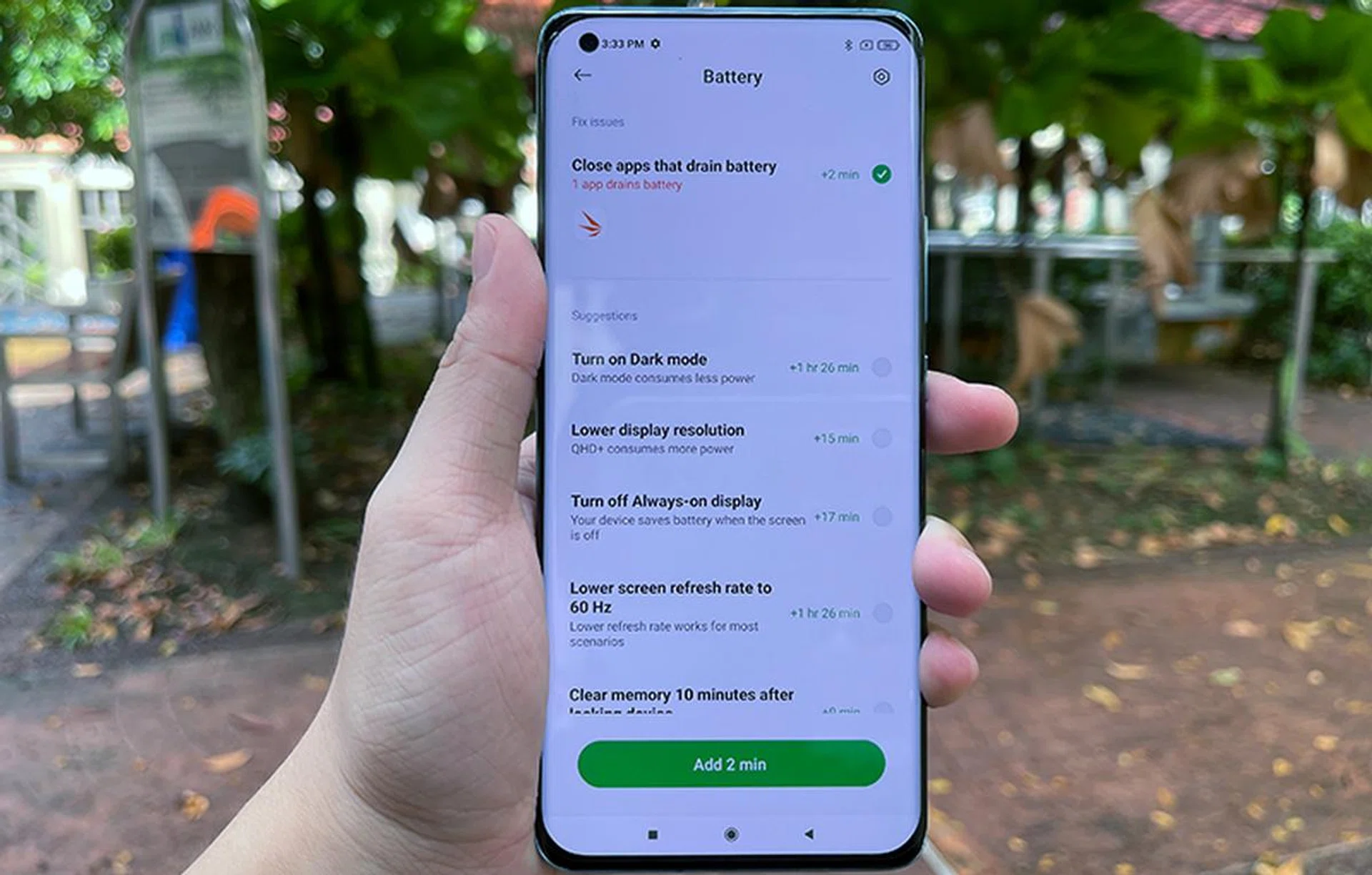 One example of a minor MIUI 12 feature - the ability to extend battery uptime based on app activity.