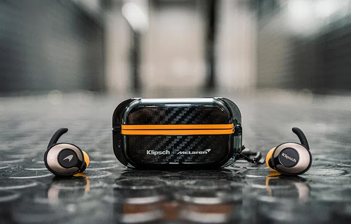 Klipsch T5 II True Wireless Sport McLaren edition.
