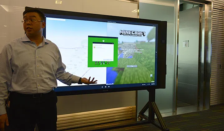 The Surface Hub will even run Minecraft like any other Windows 10 PC.