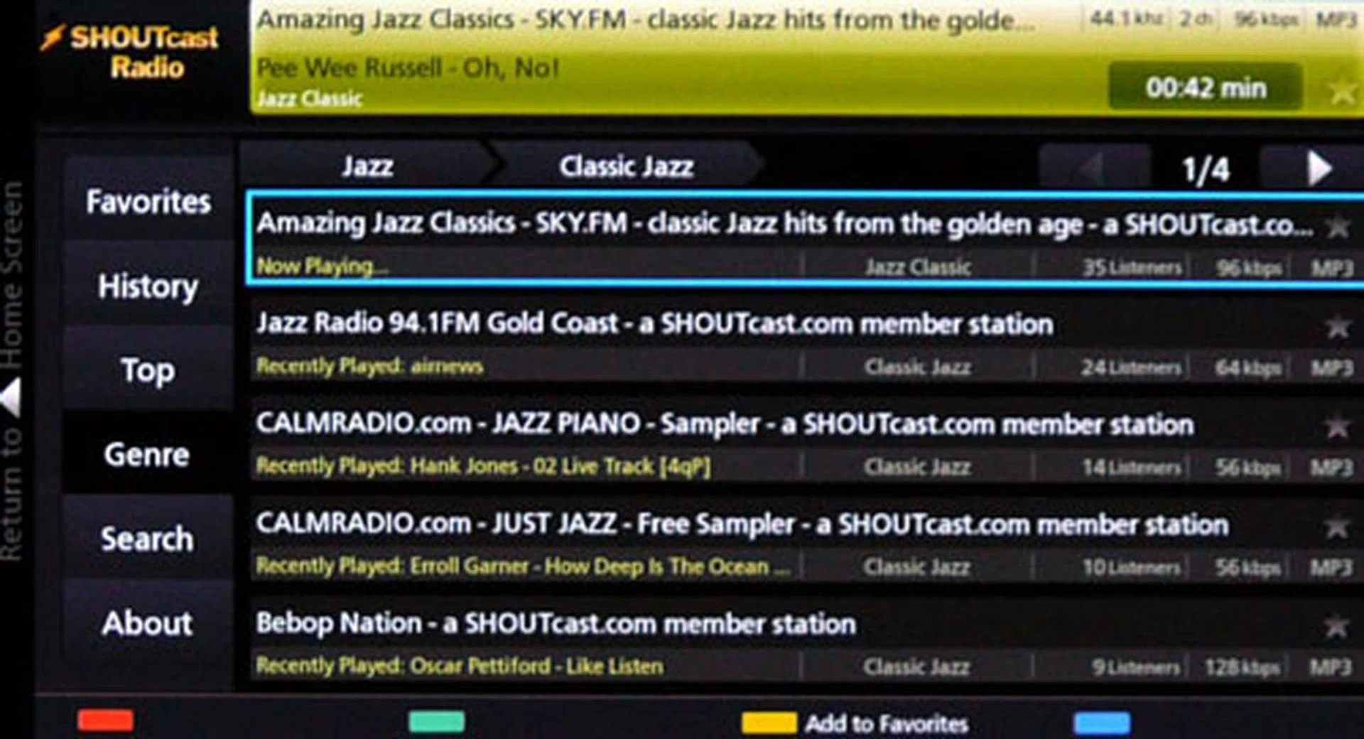 Internet radio services such as ShoutCast are handy to have around. With a wide selection of music genres and a multitude of radio stations, they are one of the easiest ways to stream your favorite tunes into your living room. 