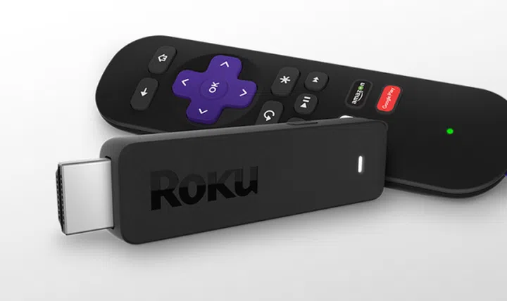 The all-new Roku Streaming Stick with its remote controller.