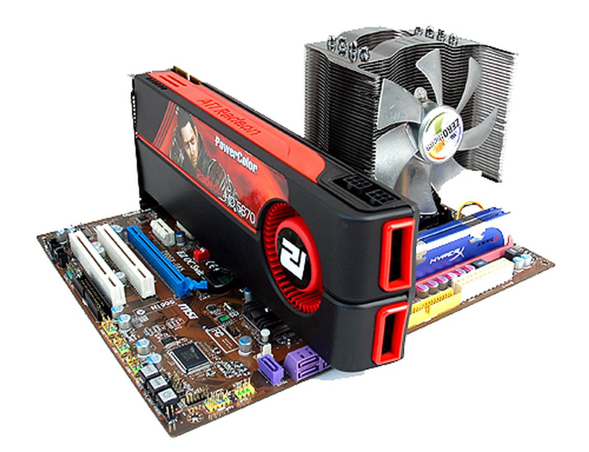 Our all AMD setup uses a Phenom II X4 955 processor mated to AMD's 790GX chipset, and is further complemented by the latest Radeon 5870 graphics card.
