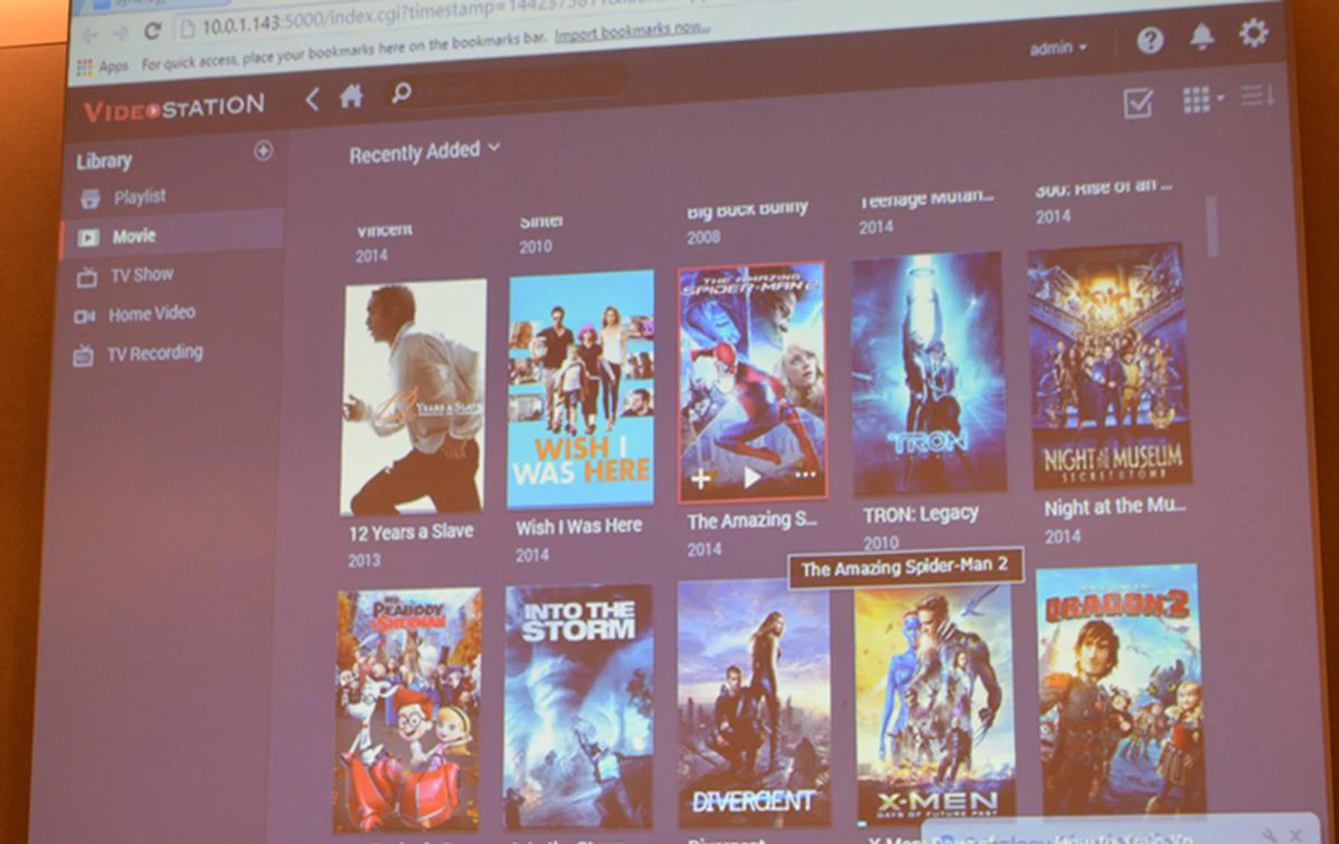 Thumbnails and movie details are automatically grabbed from the Web.