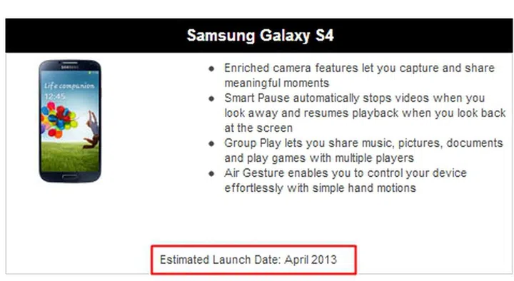 Screenshot taken of M1's Upcoming Models web page.