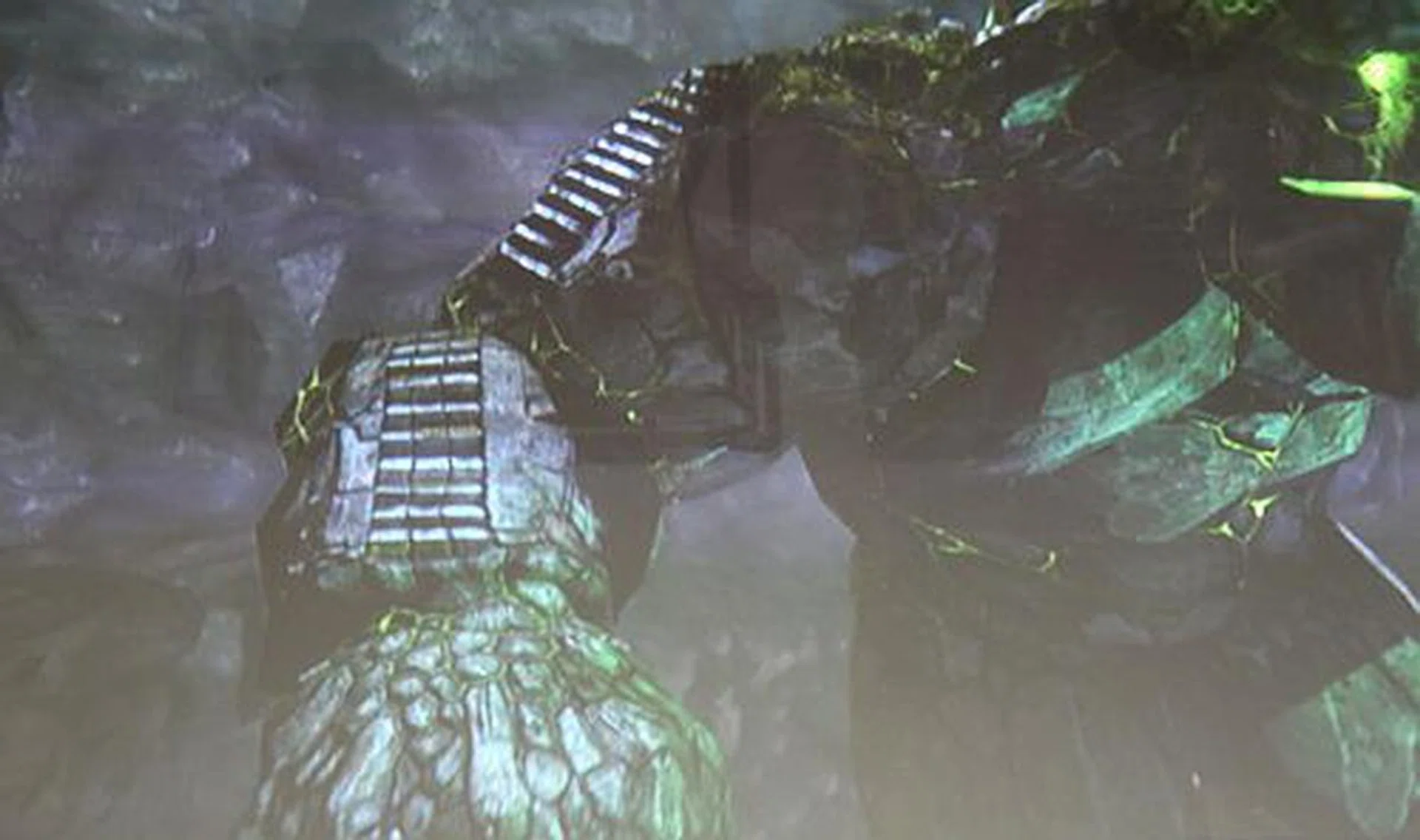 In a close-up of the fist of the Stone Giant demo, notice the flatness of the surfaces on the creature.
