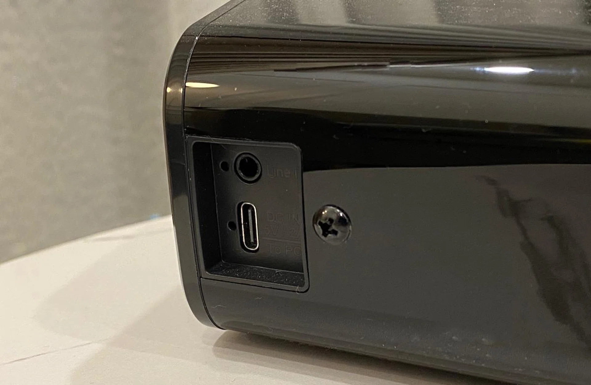 You can use a wired connection via the 3.5mm line-in jack or digitally via USB-C.