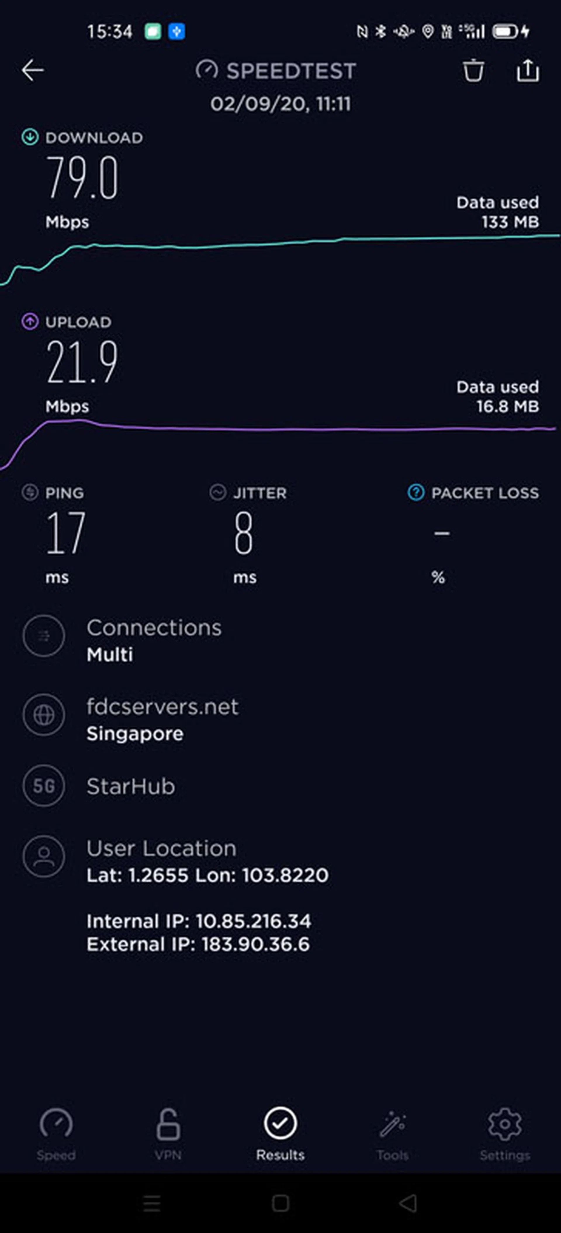 StarHub 5G Test 2