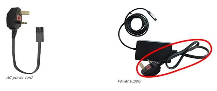 Microsoft power cord