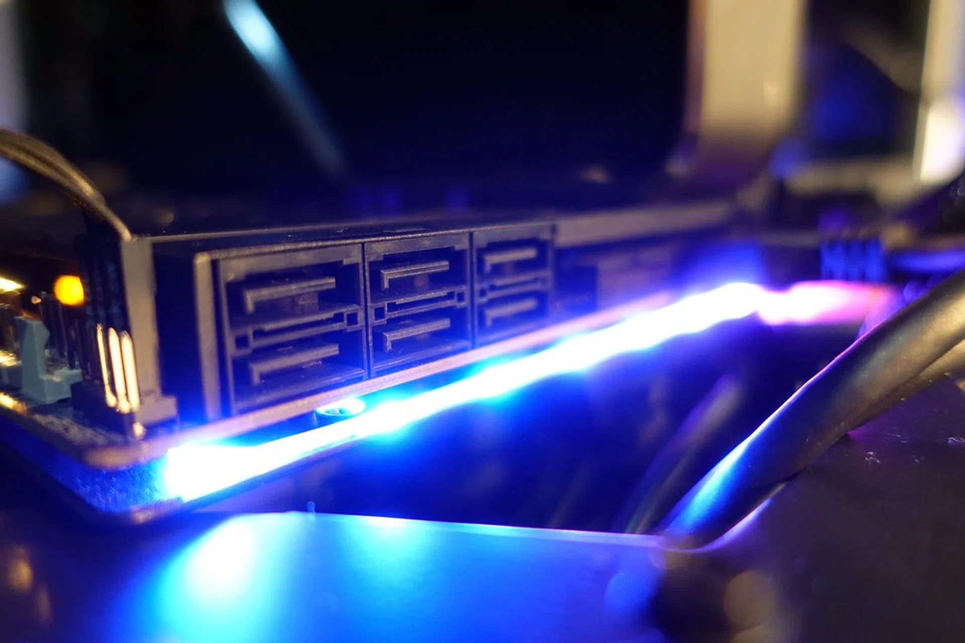 Interestingly, the ROG Z790 Maximus Extreme has very awesome RGB leds on the base of the motherboard. Very, very cool. Especially if your casing has a front glass panel - such as Lian Li's O11 Dynamic Evo.