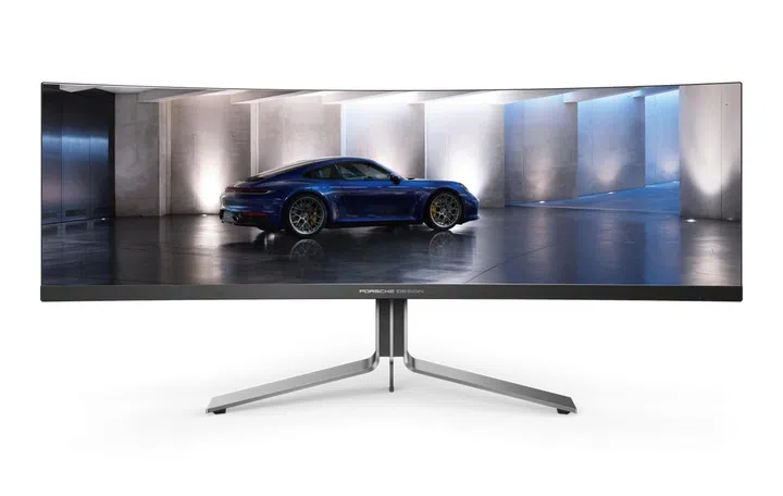The Porsche Design AOC Agon Pro PD49 curved gaming monitor. (Image source: AOC)