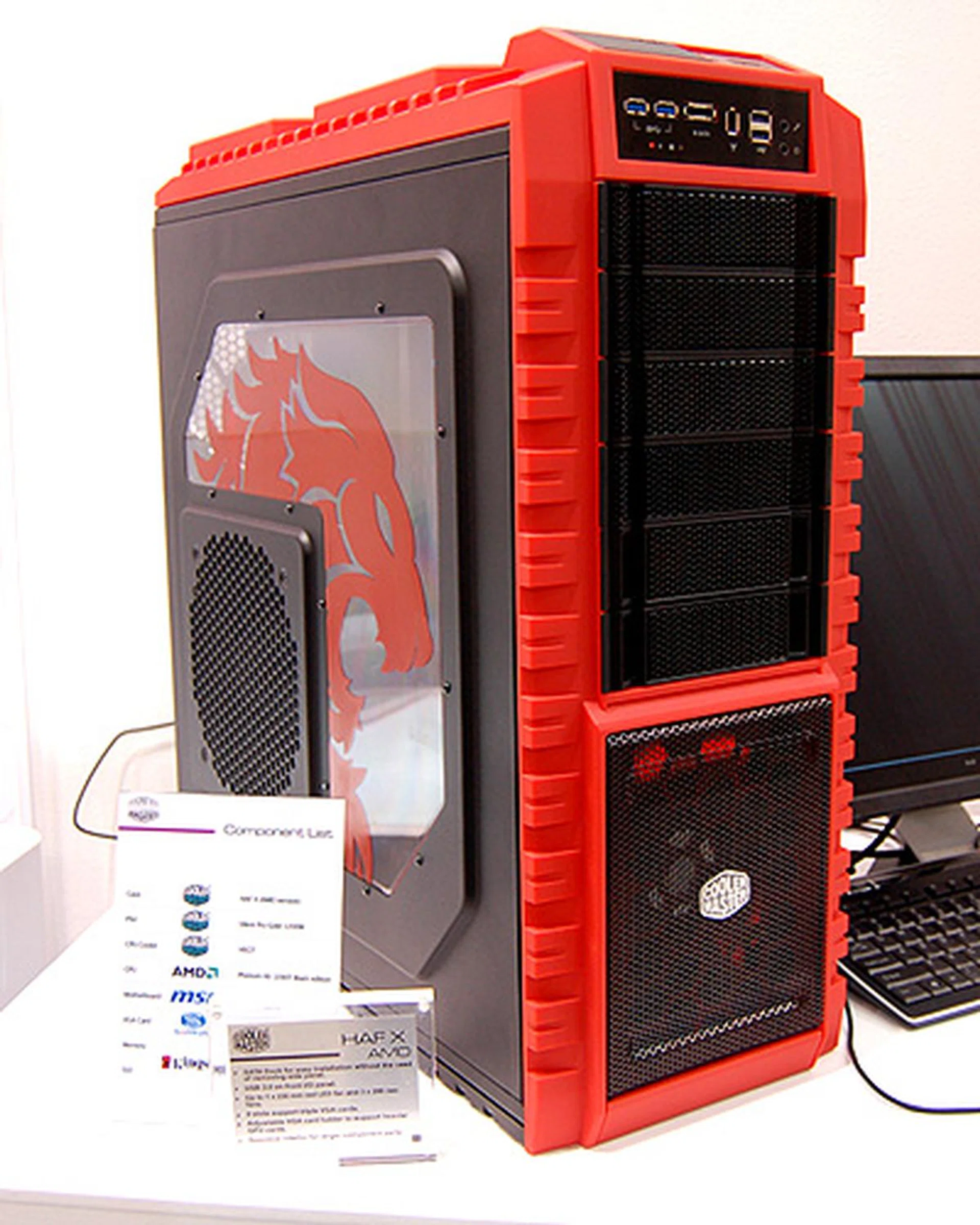 This is the AMD-themed HAF X casing. If this casing interests you, keep a look out on our website for the full review of this casing, which will be coming in the weeks after.