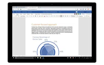 The first app to get this simplified ribbon experience is Word Online. (Image source: Microsoft.)