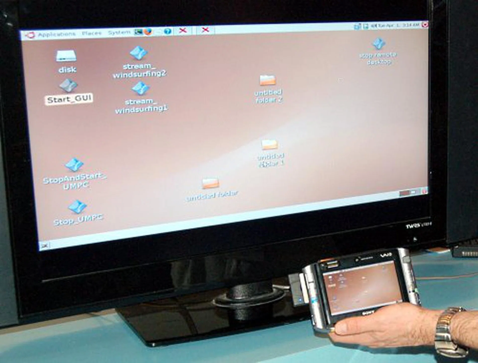 Similar to a secondary monitor, except that it's wireless and automatically configured.