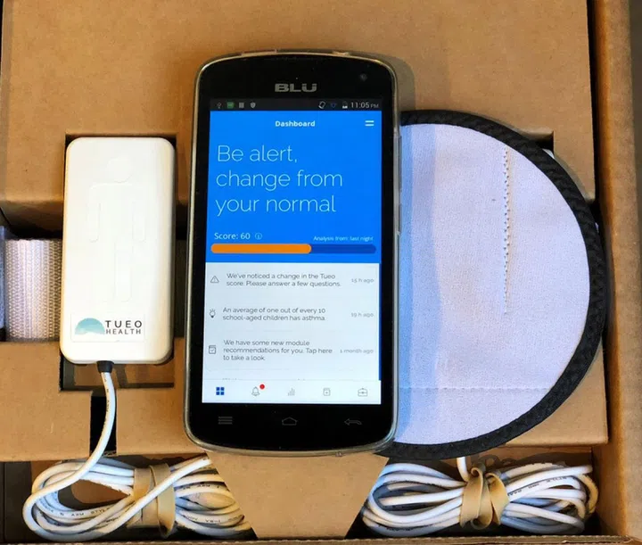 Tueo Health was working on a solution to help parents monitor asthma symptoms in children using an app and commercial sensors. <br>Image source: Tueo Health