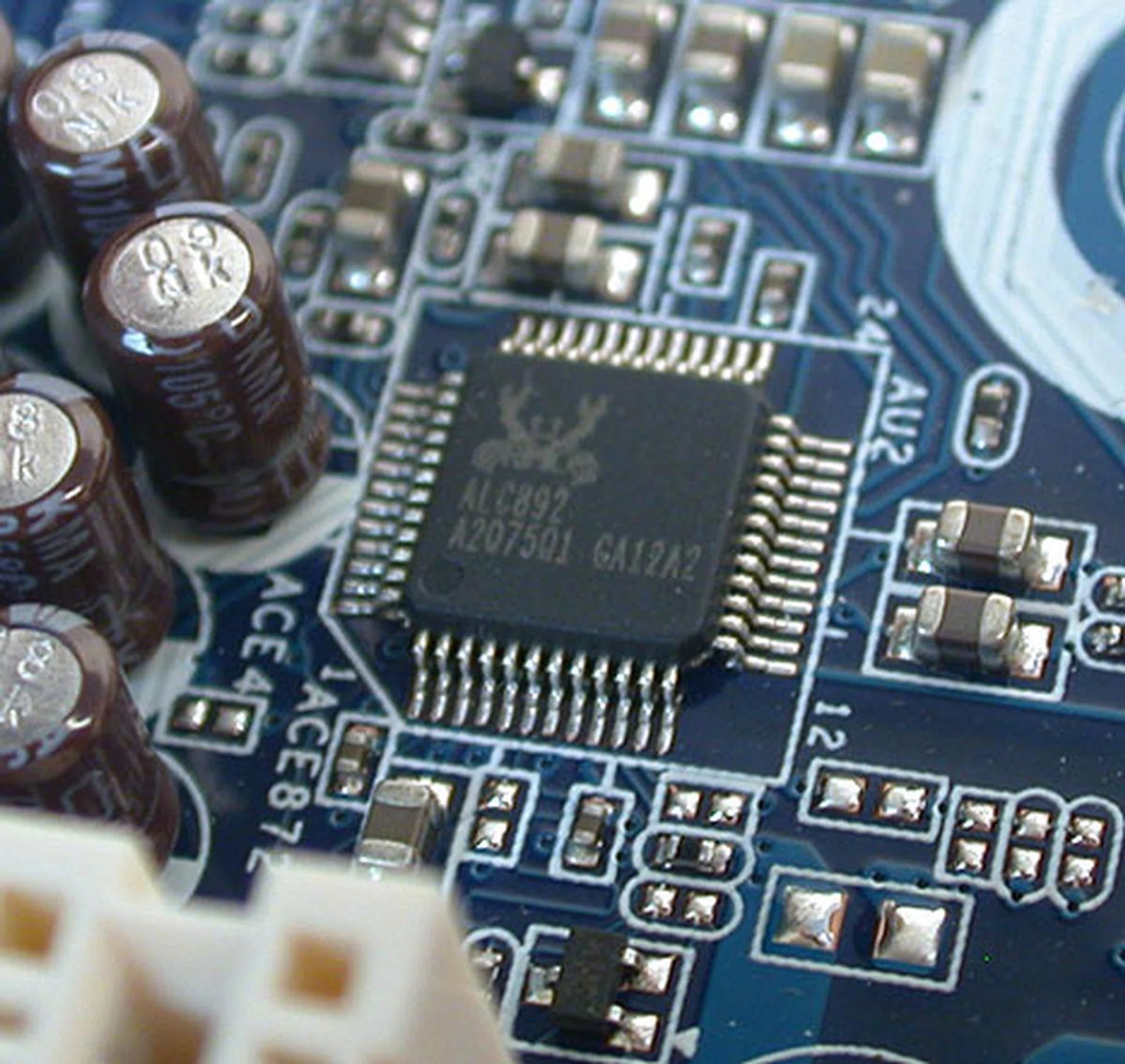 Realtek's popular HD Audio CODEC is on this Intel board too.