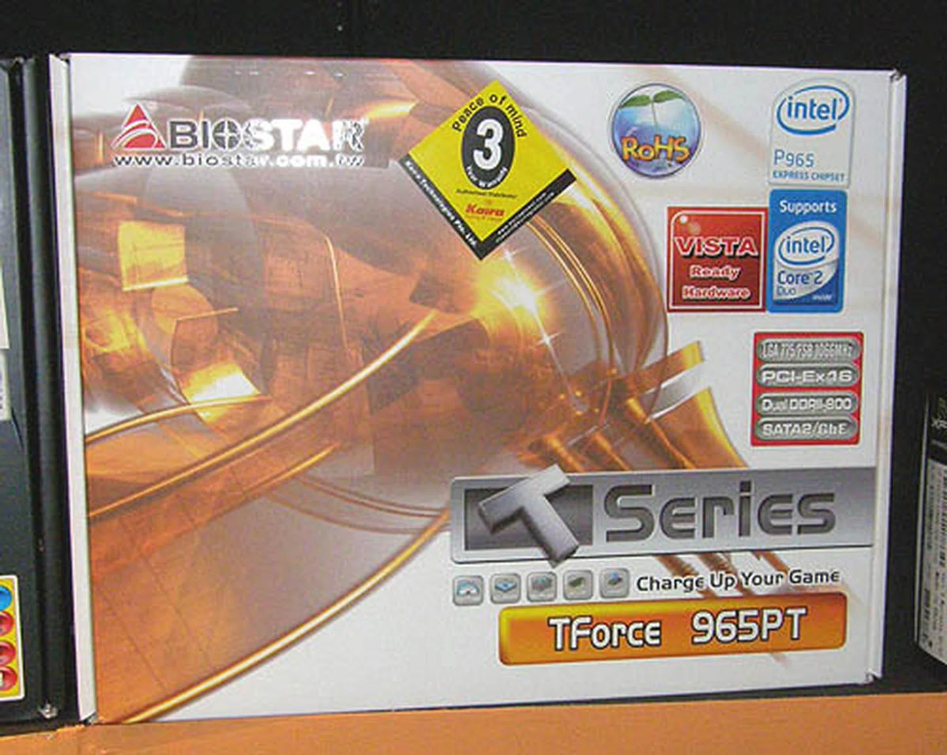  One of the lesser known brands locally, this Biostar Tforce 965P board for Intel Core 2 Duo processors is priced at $169.  