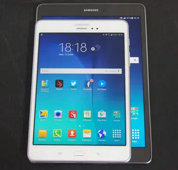 Front view:  How the 8-inch model sizes up against the 9.7-inch model.