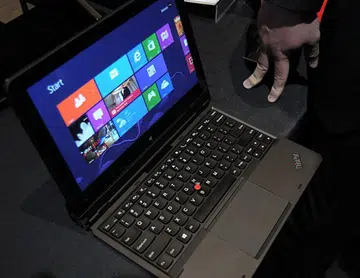 The Lenovo Thinkpad Helix is the first hybrid PC designed specifically for enterprise-use and is touted to be the "thinnest full-function Intel 3rd generation Core tablet with vPro."