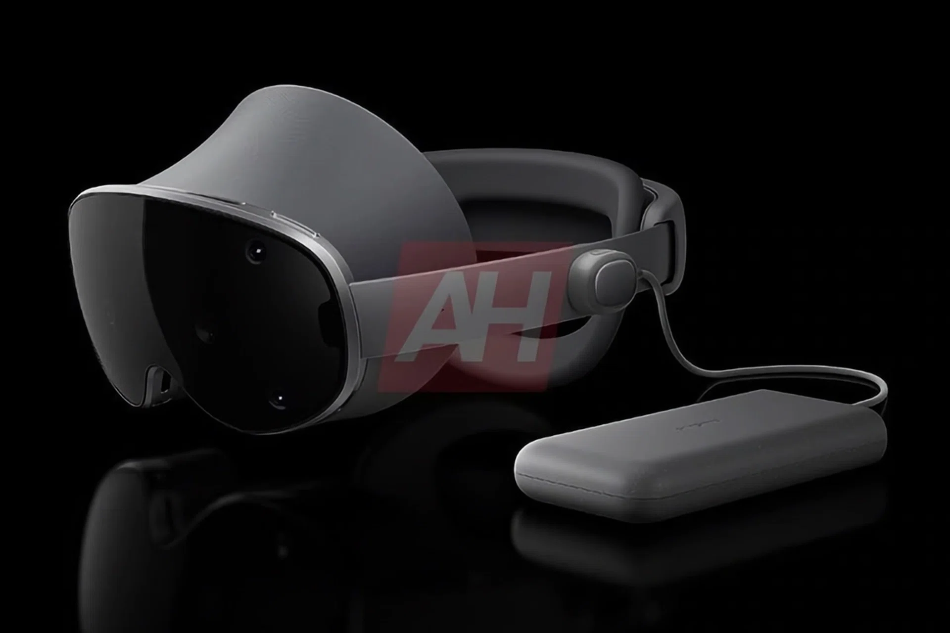 The Samsung Galaxy XR headset with its battery pack.