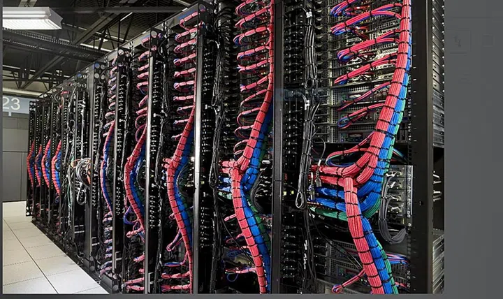 Inside one of the IBM Cloud data centres. (Image source: IBM)