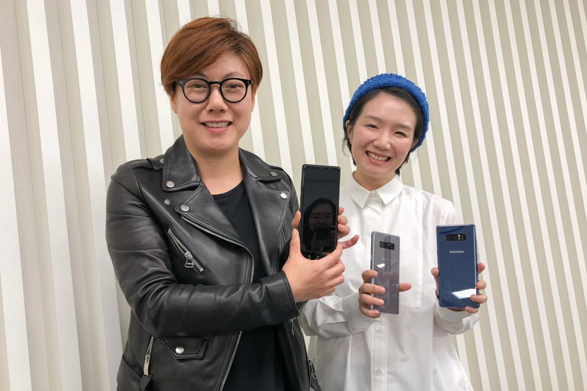From left to right: Jiyoung Lee, Product Designer, and Sae-Hee Lee, CMF (Color, Material and Finish) Designer.