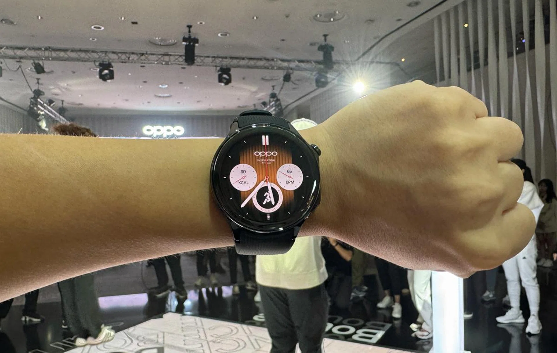 Getting the smartwatch ready to get sweaty at its very own launch.