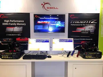 G.Skill demoed two ultra-high speed DDR4 memory kits at IDF 2015. (Image Source: G.Skill)