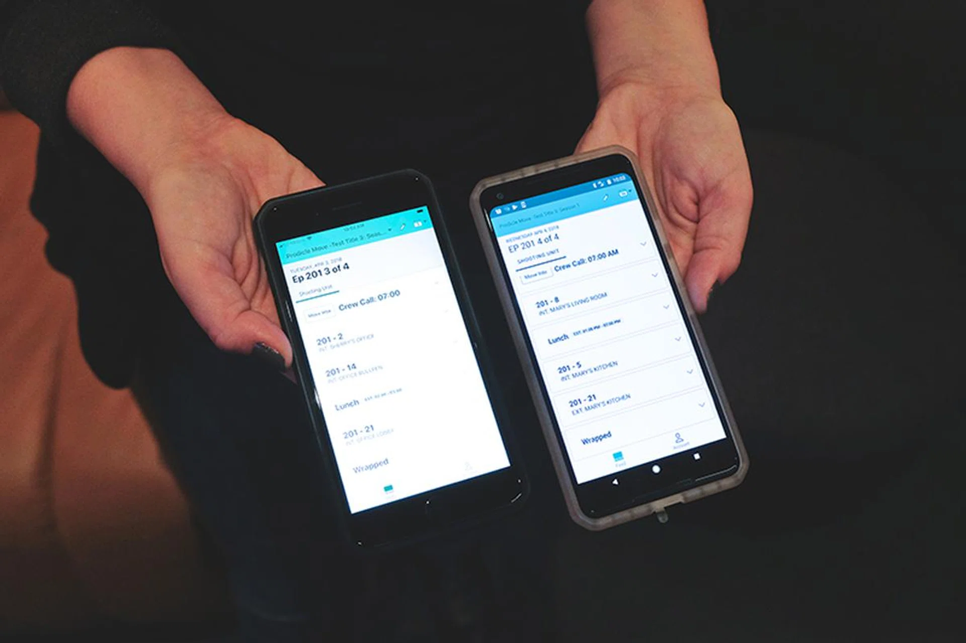 Move helps users keep track of what's happening on set at any particular moment.