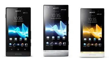Left to right: Sony Xperia Sola, Xperia P and Xperia U.<br>Image source: Google 