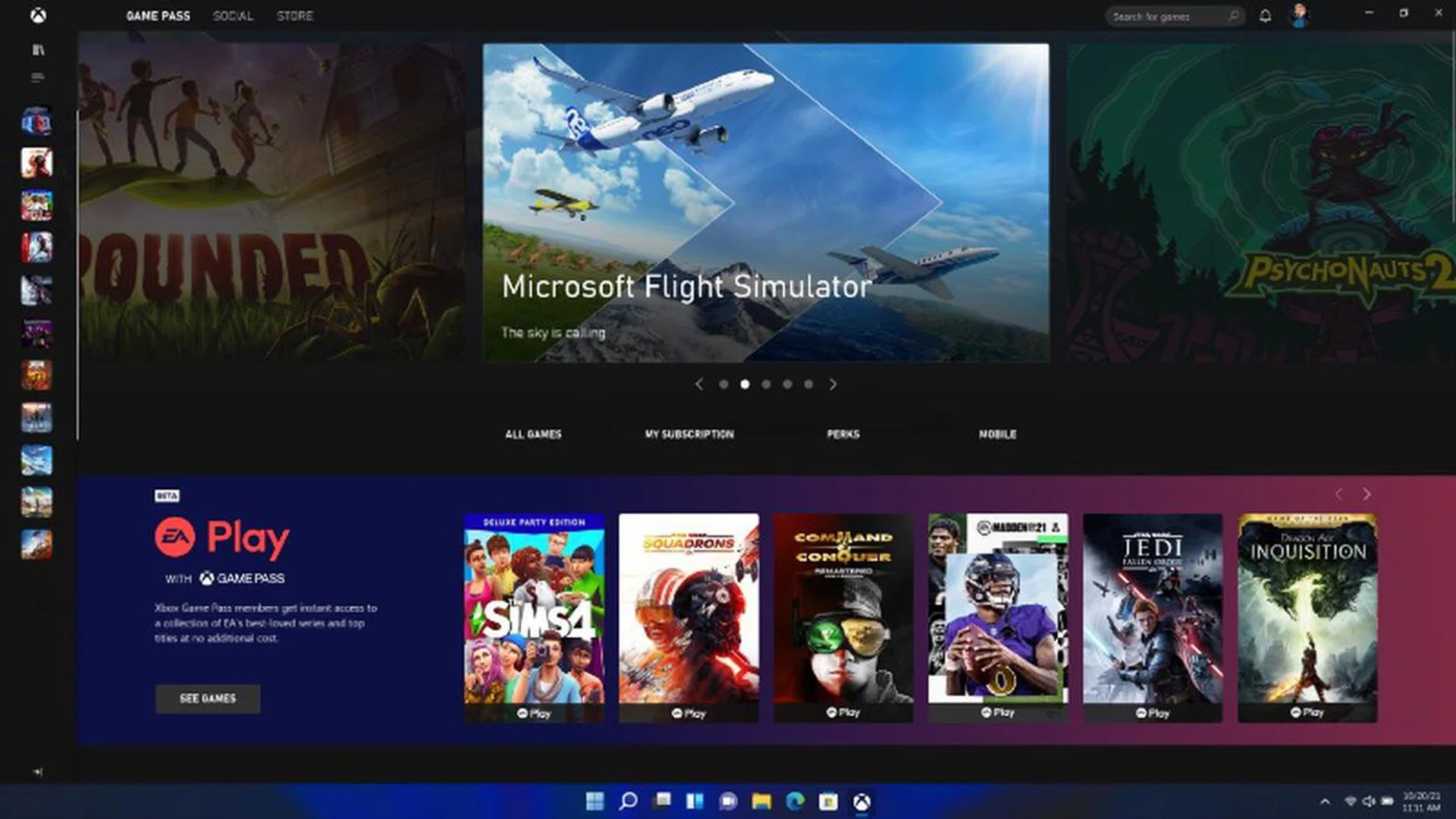There is now better Game Pass integration and improved game graphics. Image courtesy of Microsoft. 