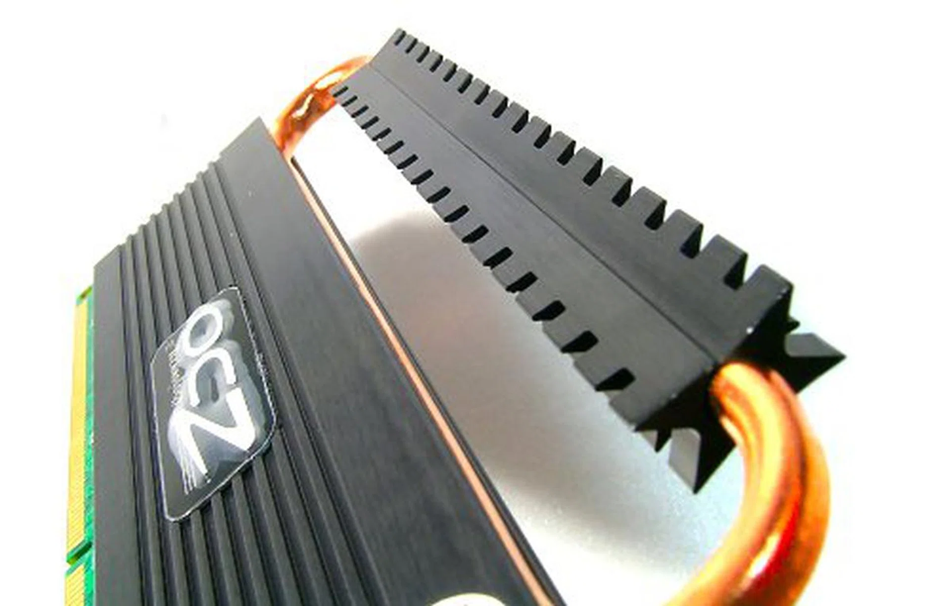 A looped heat-pipe with its own cooling extensions.