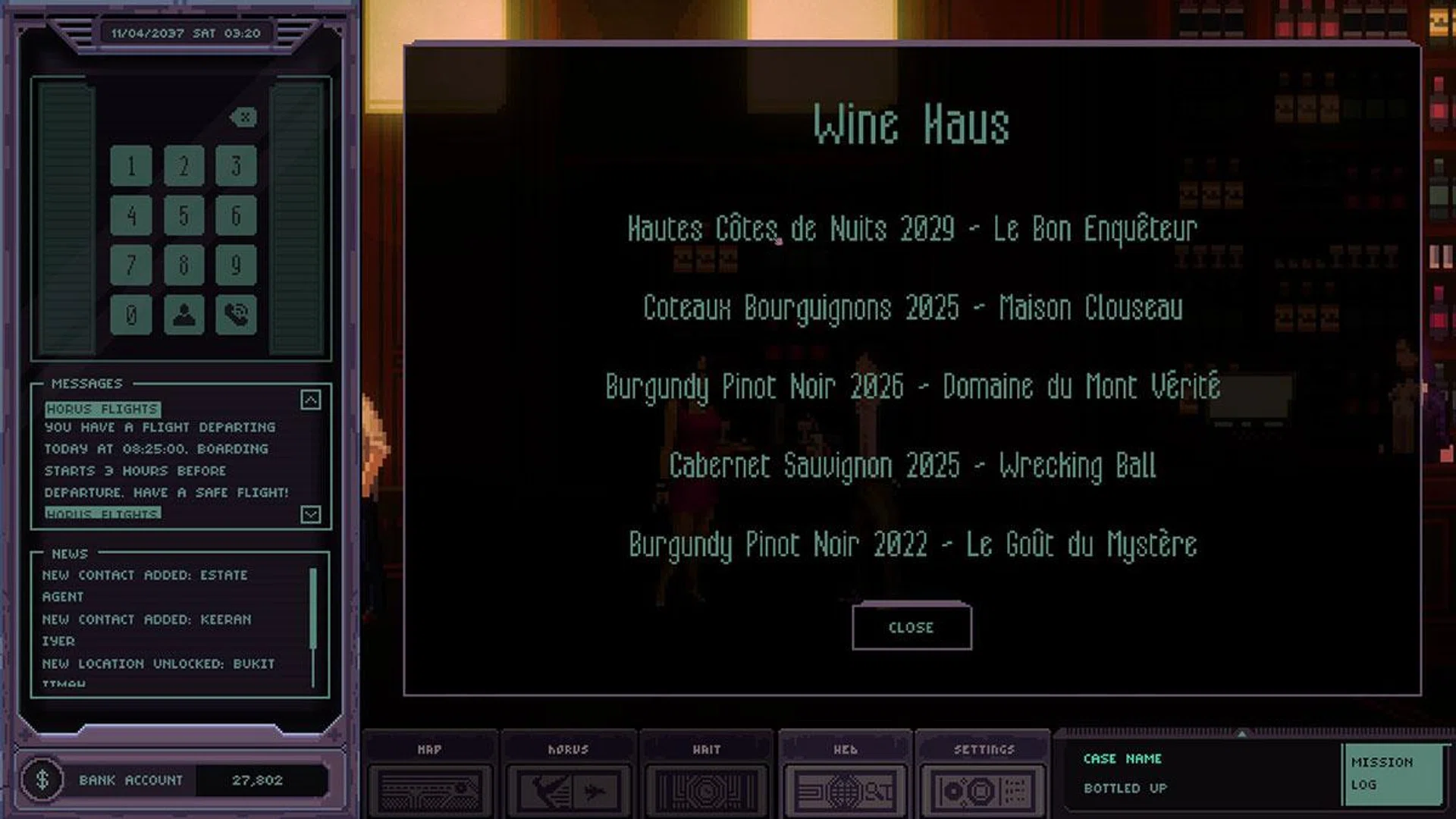 Better brush up on your French wine knowledge. This list of wines is an example of how you're supposed to work with clues rather than find them outright.