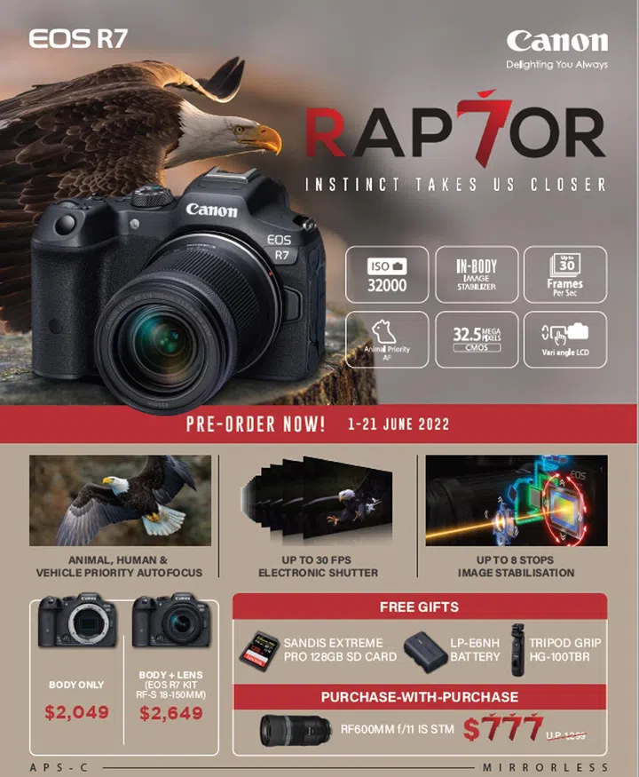 Promotional poster for EOS R7. Source: Canon Singapore.