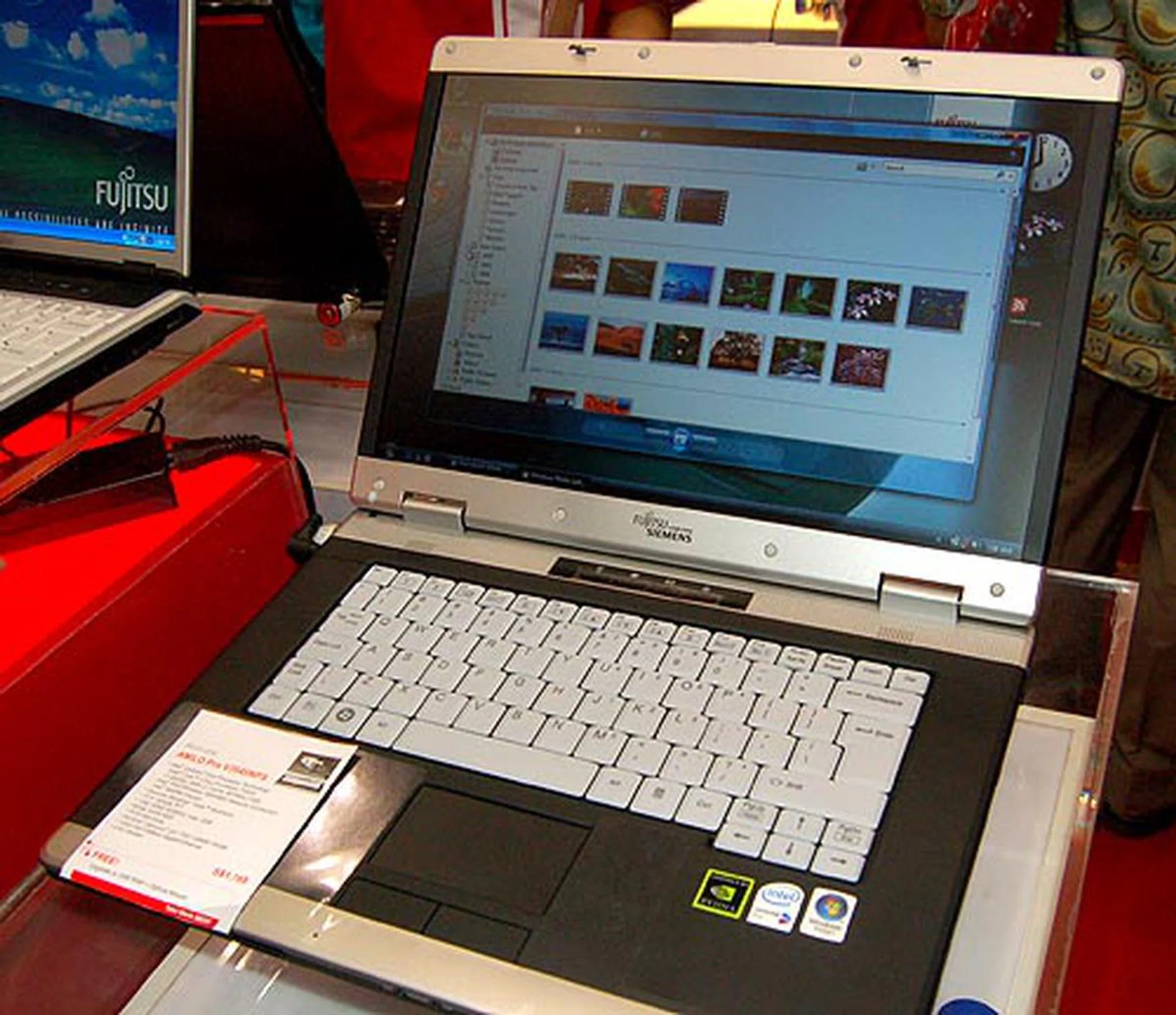  The AMILO Pro V3545NPS is a value notebook from Fujitsu and costs only $1788 for an Intel Core 2 Duo Processor T5500, Windows Vista Business, 15.4-inch WXGA TFT, 1GB DDR2 RAM, 80GB SATA HDD and NVIDIA GeForce GO 7300 128MB VRAM.  