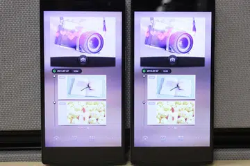 The Oppo Find 7 series consists of the Find 7 and Find 7A. Can you tell which is which in this photo?