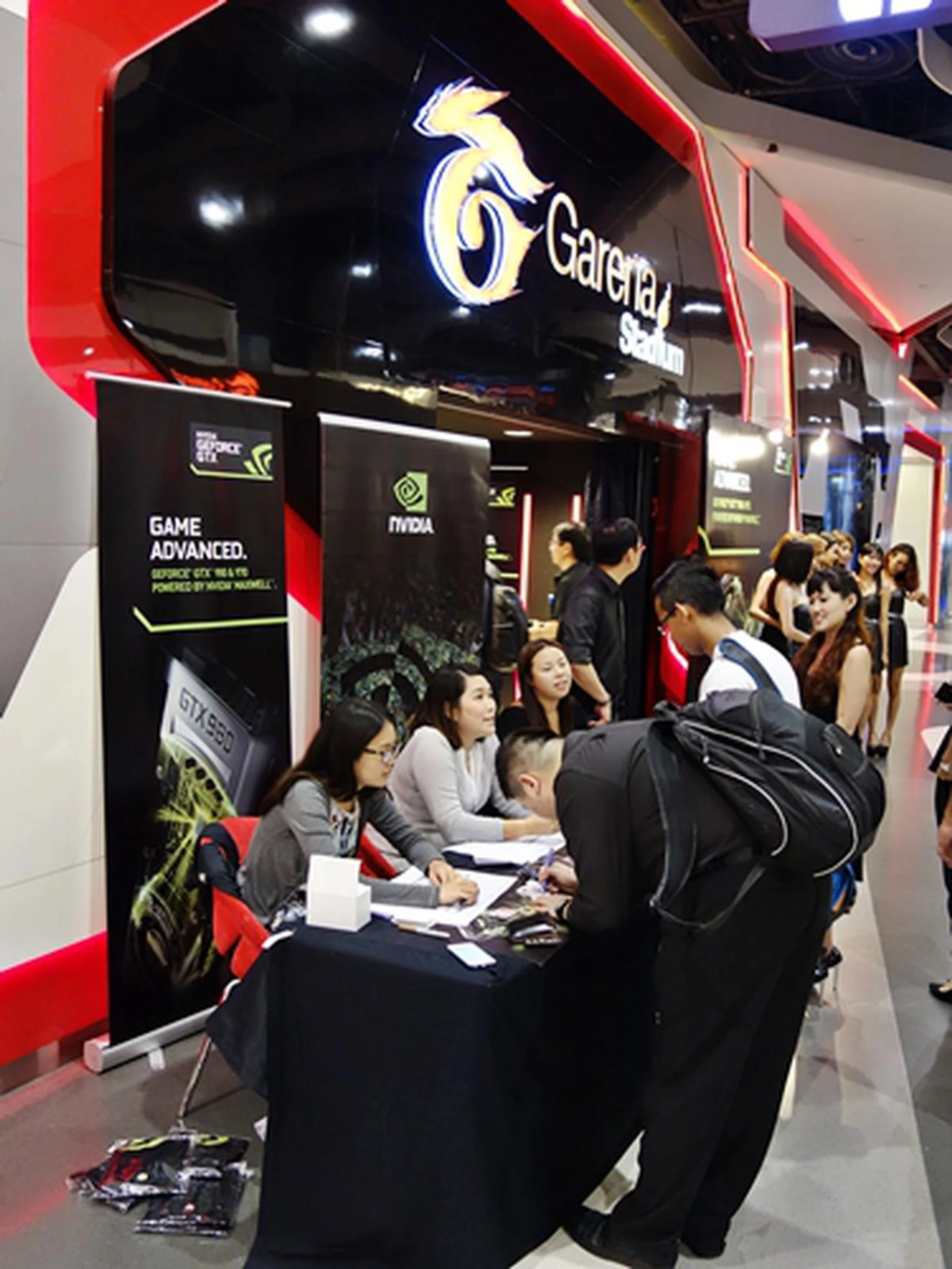 Outside the Garena Stadium, where the NVIDIA Gamer's Day was held, participants streamed in after collecting their goodie bags from the registration booth.