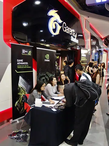 Outside the Garena Stadium, where the NVIDIA Gamer's Day was held, participants streamed in after collecting their goodie bags from the registration booth.