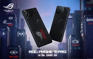 The ASUS ROG Phone 9 Pro gaming phone. 