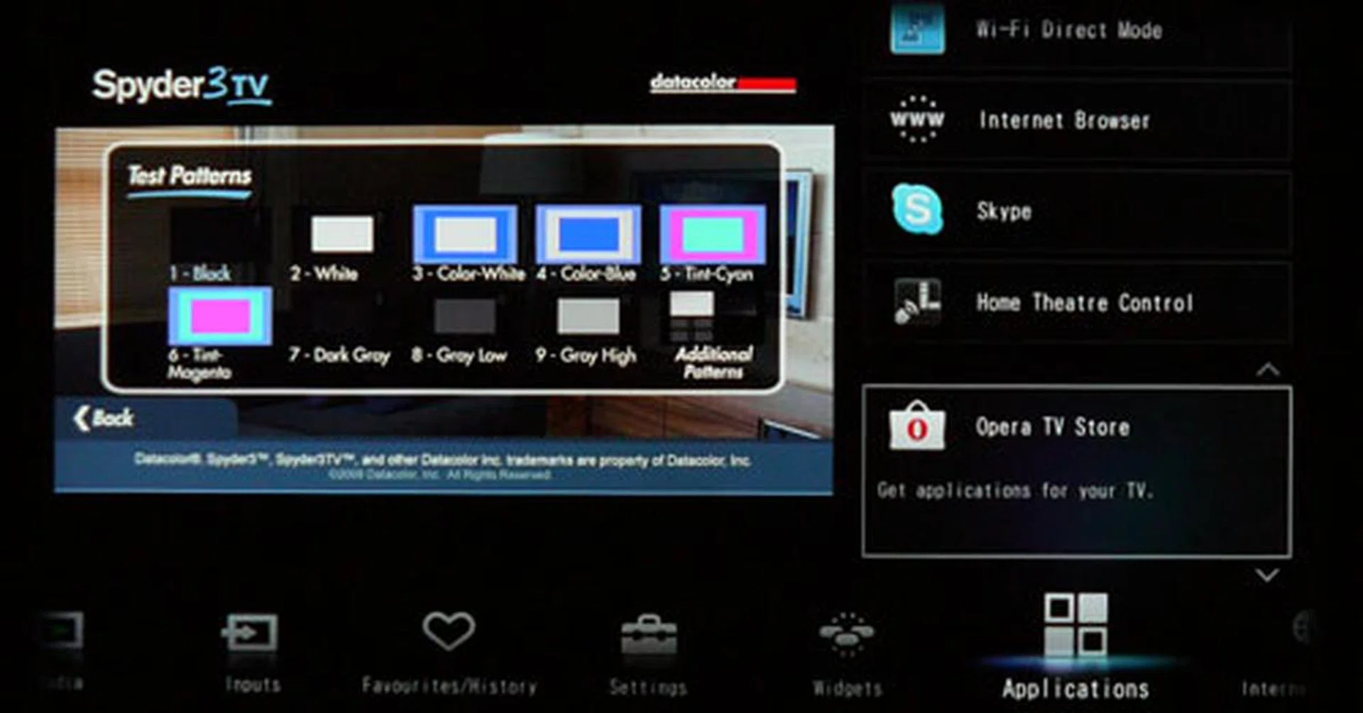 Opera TV Store can be found at the Applications tab. Further up, you'll find the Sony Home Theater Control feature. According to Sony, it enables users to tweak sound field and input settings on compatible home theater systems via the HDMI connection.