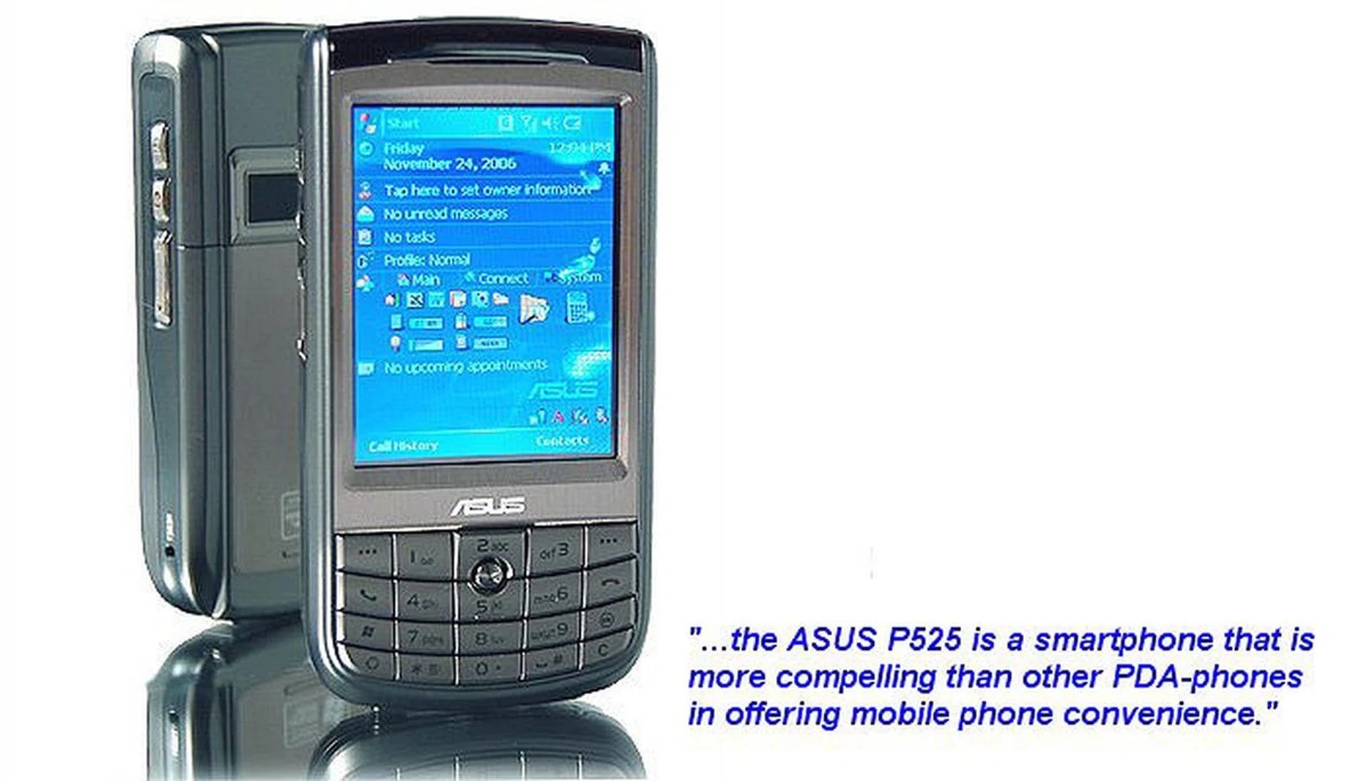 First Looks: ASUS P525 PDA Phone (Wi-Fi) | HardwareZone Singapore